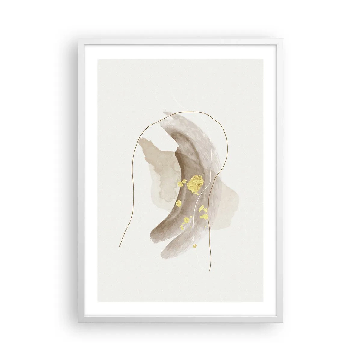 Affiche dans un cadre blanc - Poster - rencontré dans l'espace - 50x70 cm