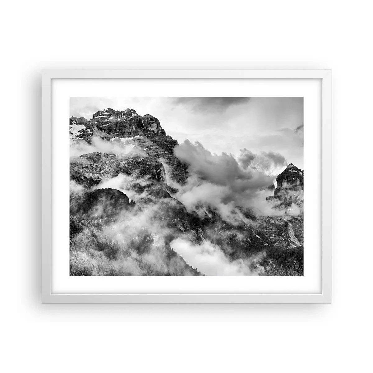 Affiche dans un cadre blanc - Poster - Belle et cruelle - 50x40 cm