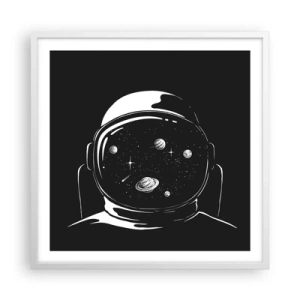 Affiche dans un cadre blanc - Poster - Sympa la vue - 60x60 cm