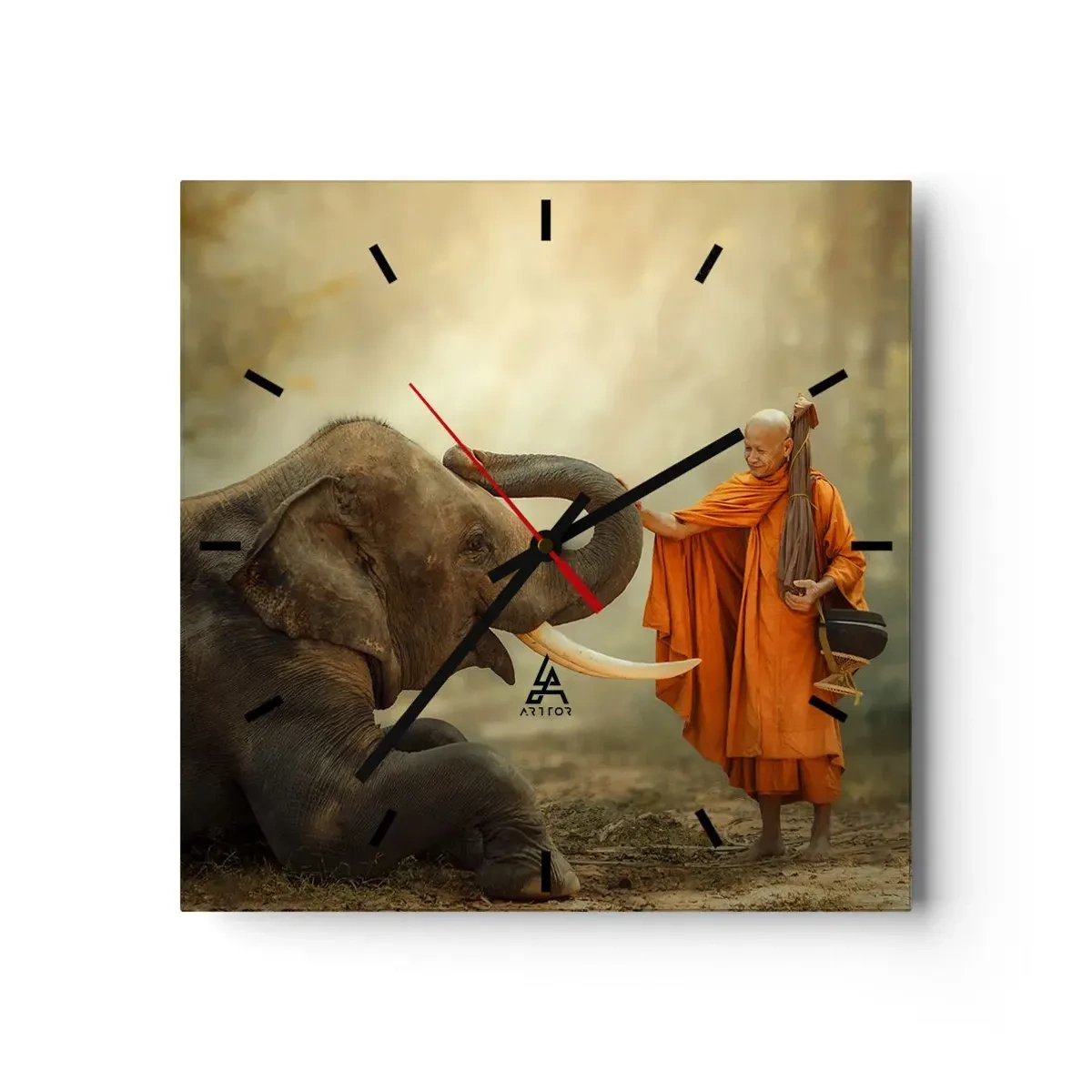 Horloge murale - Pendule murale - Rencontre en voyageant - 40x40 cm