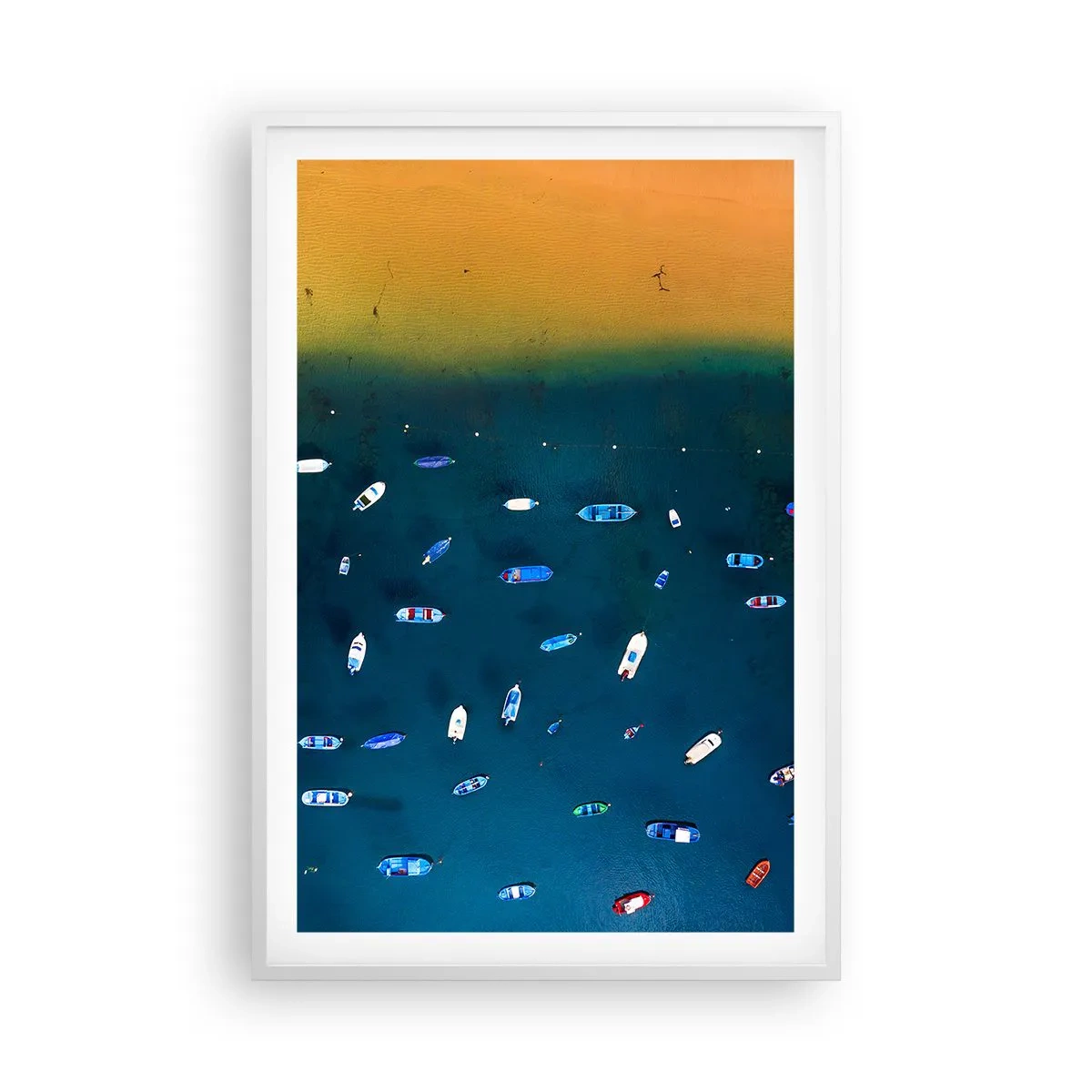 Affiche dans un cadre blanc - Poster - Jeu de vacances - 61x91 cm