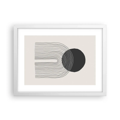 Affiche dans un cadre blanc - Poster - Tremblement et confiance - 40x30 cm