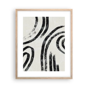 Affiche dans un chêne clair - Poster - À moitié arrêté - 40x50 cm