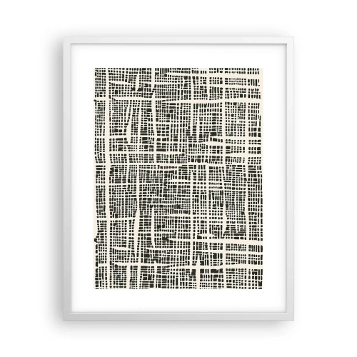 Affiche dans un cadre blanc - Poster - Composition tissée - 40x50 cm