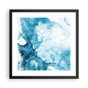 Affiche dans un cadre noir - Poster - Concert de bleu - 40x40 cm