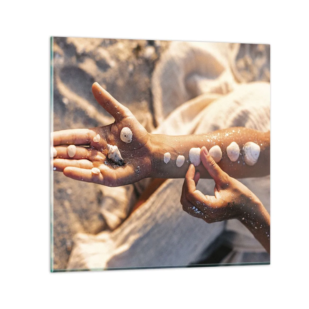 Impression sur verre - Image sur verre - La beauté à portée de main - 70x70 cm