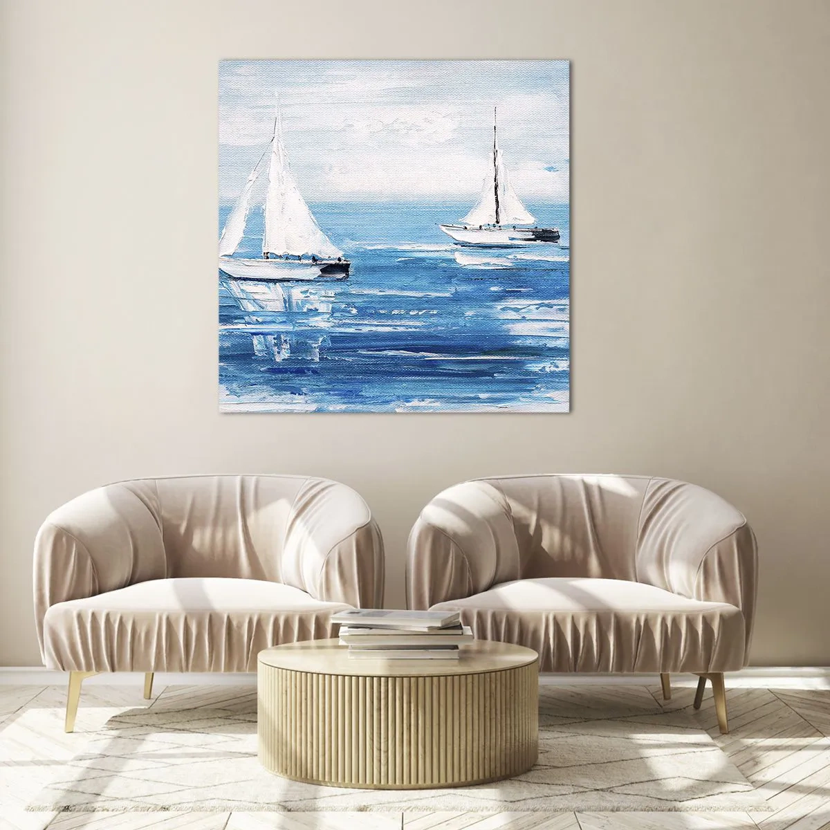 Impression sur verre - Image sur verre - Avec un ami à mes côtés - 30x30 cm