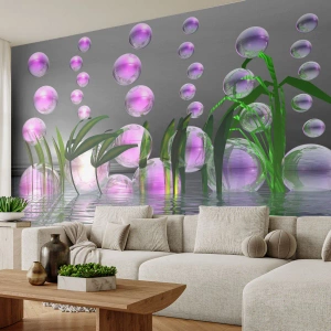 Papier peint sur mesure Premium Canvas - Une composition réfléchissante de légèreté et de vie - Abstraction, Graphique, 3D