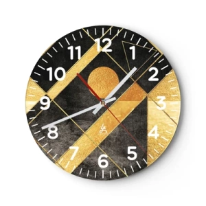 Horloge murale - Pendule murale - Soleil du désert - 40x40 cm