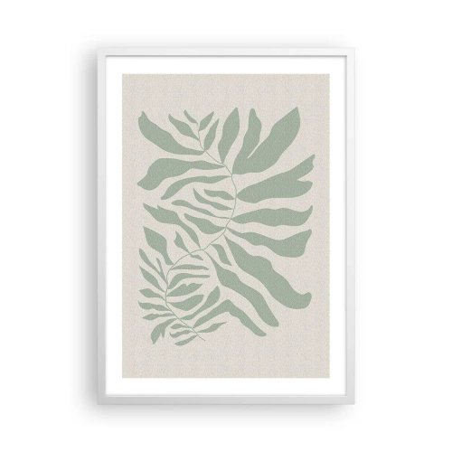 Affiche dans un cadre blanc - Poster - Brindille d'émeraude - 50x70 cm