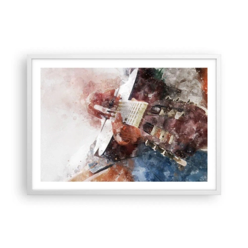 Affiche dans un cadre blanc - Poster - Et qu'en pensez-vous ? - 70x50 cm