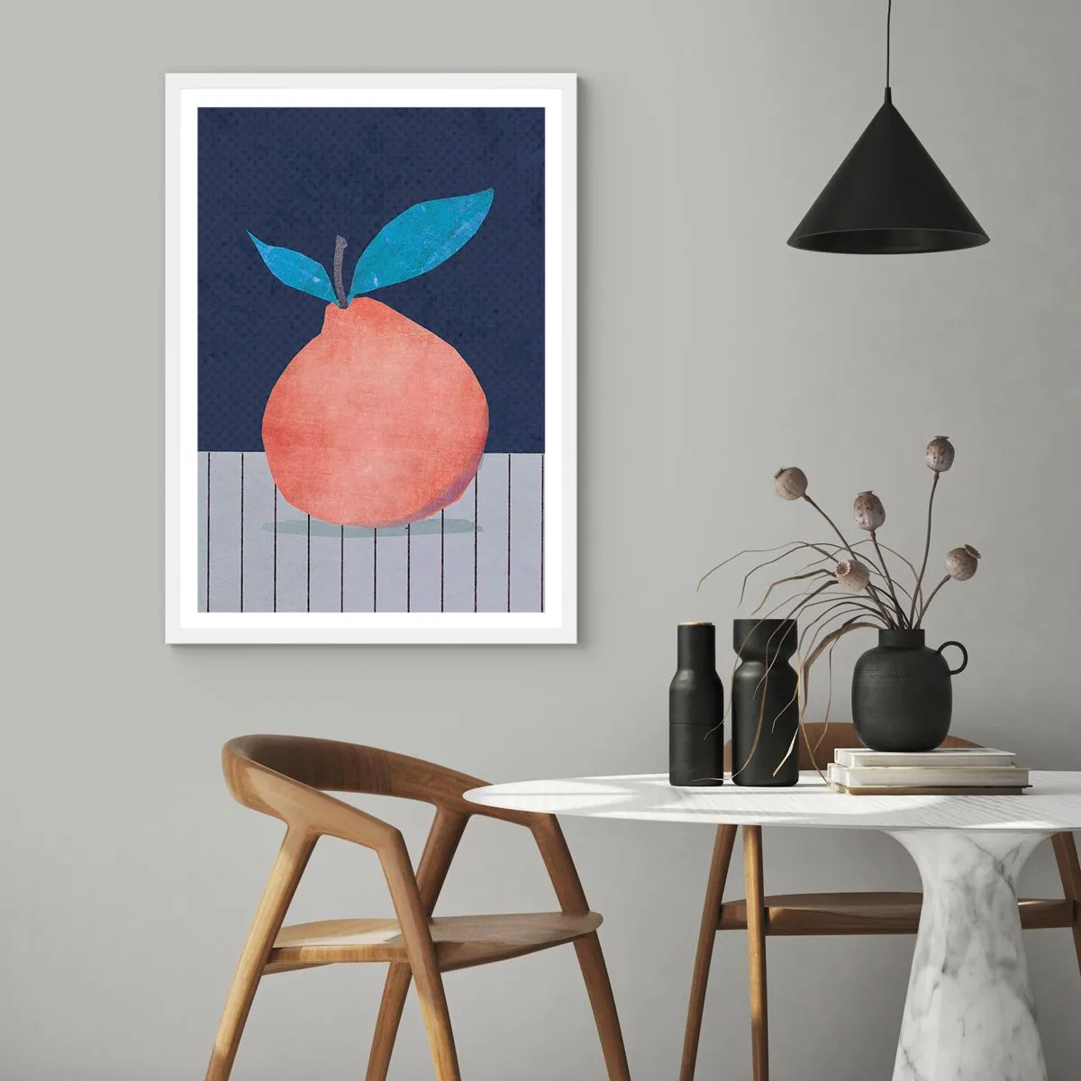 Affiche dans un cadre blanc - Poster - Convexité et plan - 30x40 cm