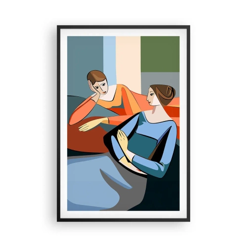 Affiche dans un cadre noir - Poster - Un moment de confiance - 61x91 cm