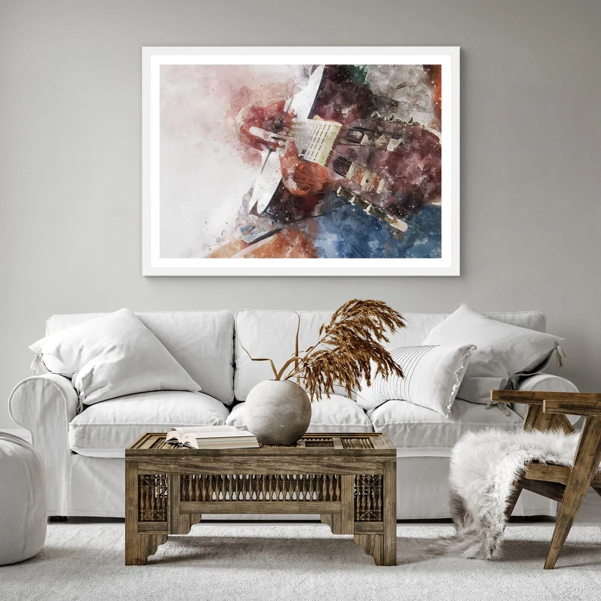 Affiche dans un cadre blanc - Poster - Et qu'en pensez-vous ? - 50x50 cm