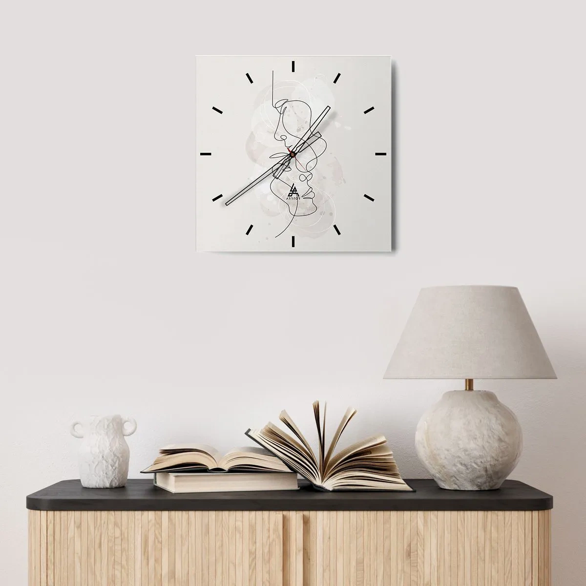 Horloge murale - Pendule murale - Emmêlé dans une étreinte - 30x30 cm