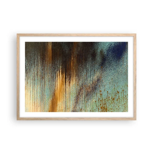 Affiche dans un chêne clair - Poster - Une composition de couleirs non fortuite - 70x50 cm