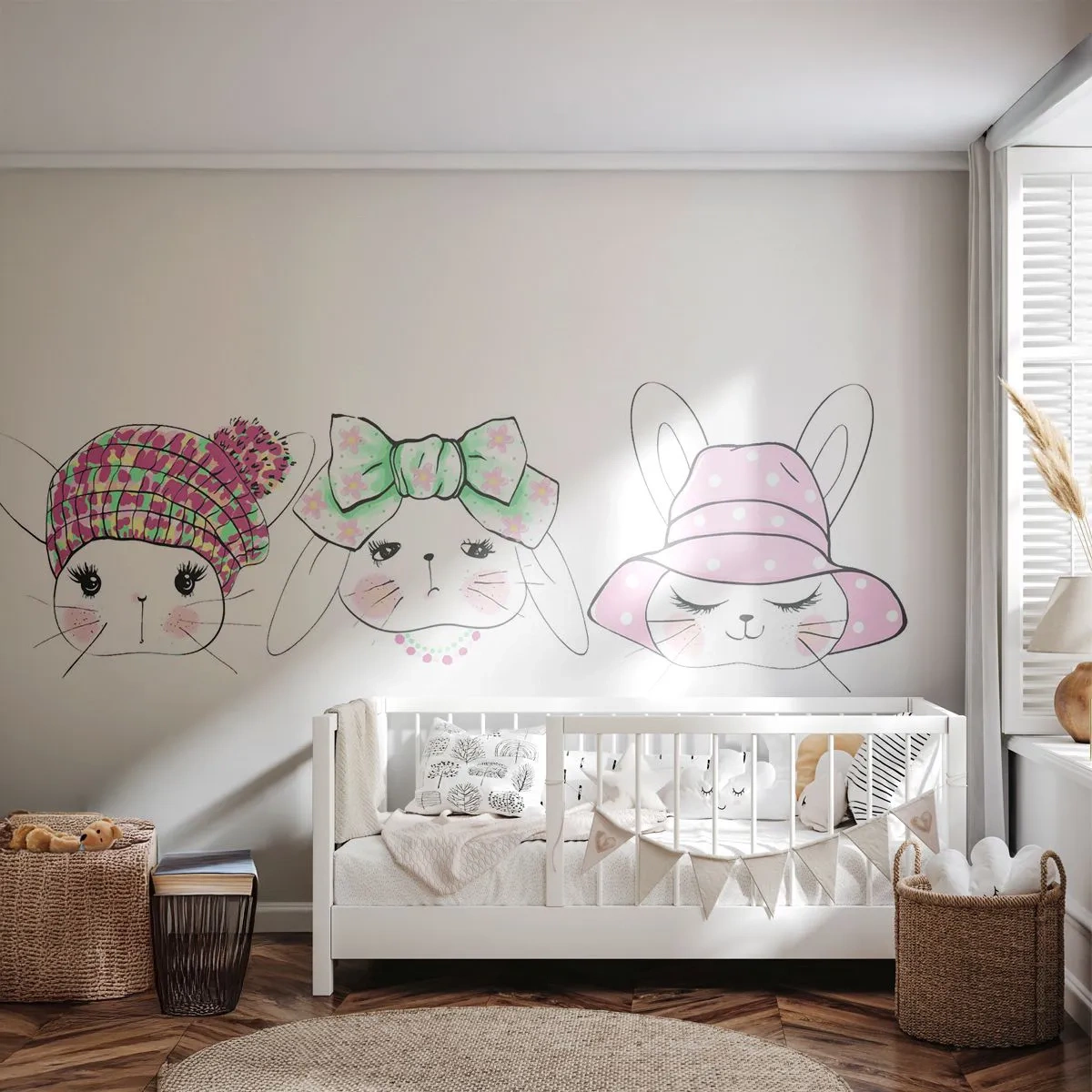 Papier Peint Photo Premium Canvas - Pensif, triste, satisfait - Pour les enfants, Graphique, Illustration - 250x175 cm