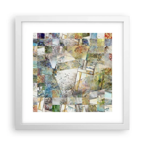 Affiche dans un cadre blanc - Poster - Remaniement géométrique - 30x30 cm