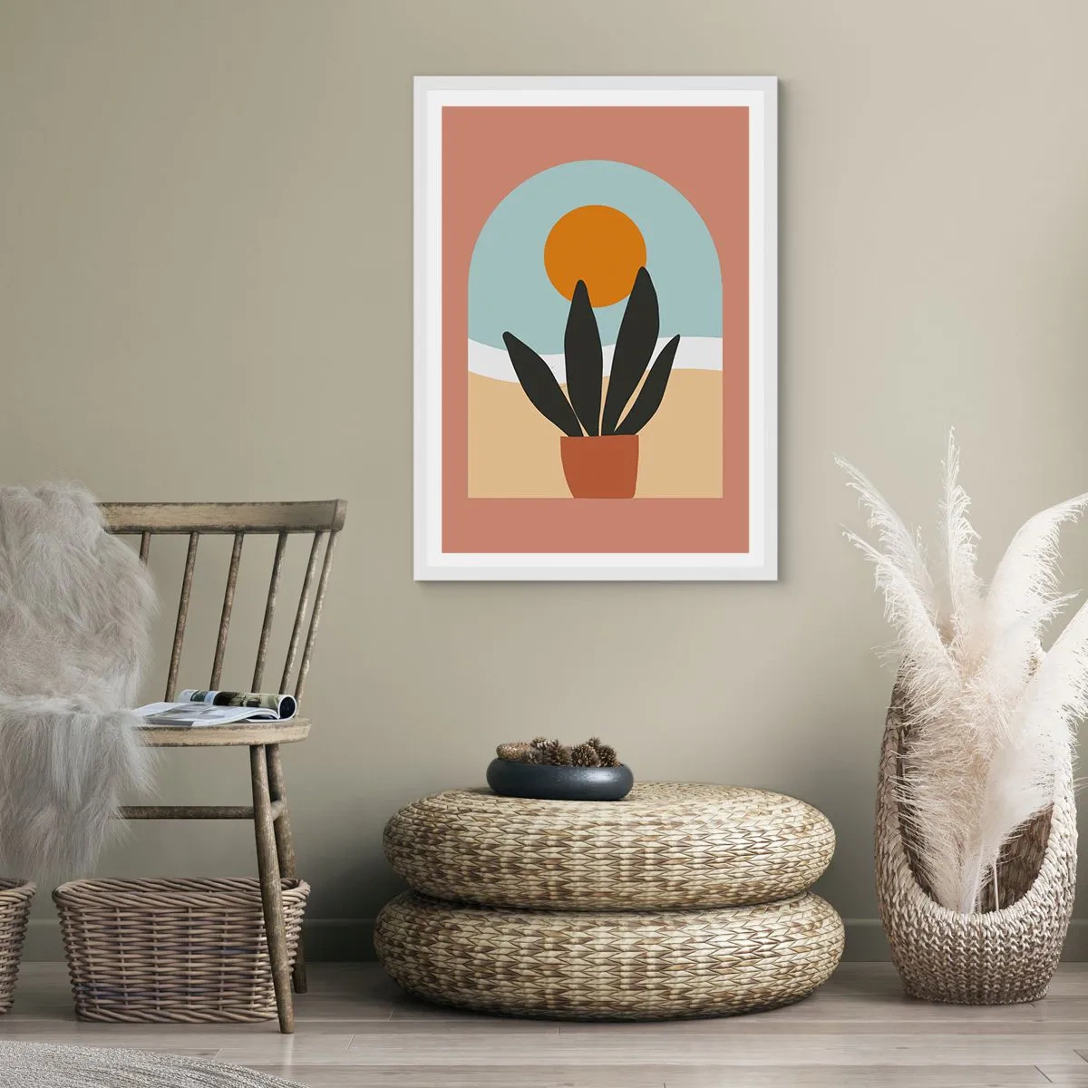 Affiche dans un cadre blanc - Poster - Petits bonheurs - 70x100 cm