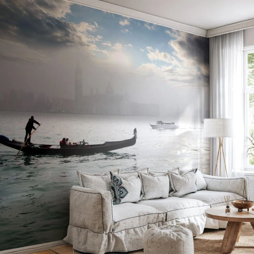 Papier Peint Photo Standard Eco - Une ville fabuleuse faite d'eau et de brouillard - Paysage, Ville, Venise - 200x140 cm