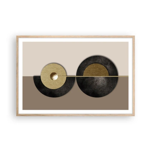 Affiche dans un chêne clair - Poster - Variations autour du cercle - 91x61 cm