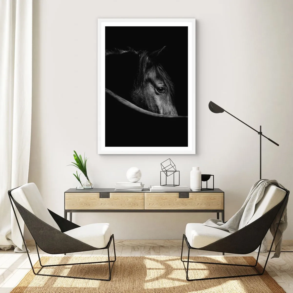 Affiche dans un cadre blanc - Poster - Prince Noir - 30x40 cm