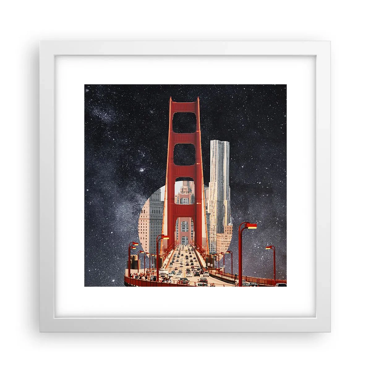 Affiche dans un cadre blanc - Poster - Toujours au centre - 30x30 cm