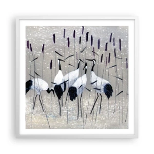 Affiche dans un cadre blanc - Poster - Parmi les siens - 60x60 cm