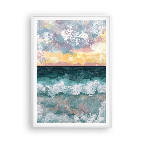 Affiche dans un cadre blanc - Poster - Eau, lumière, air - 70x100 cm