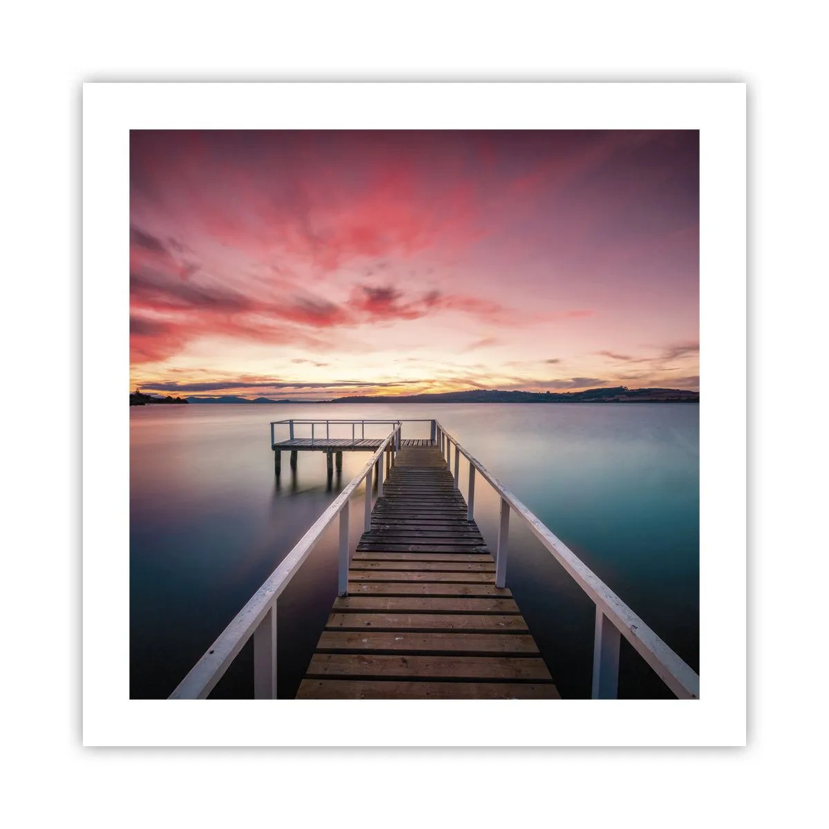 Affiche - Poster - La douce flamme du soir - 50x50 cm