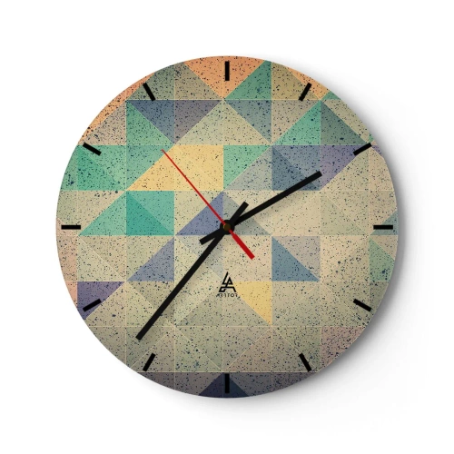 Horloge murale - Pendule murale - République des triangles - 40x40 cm