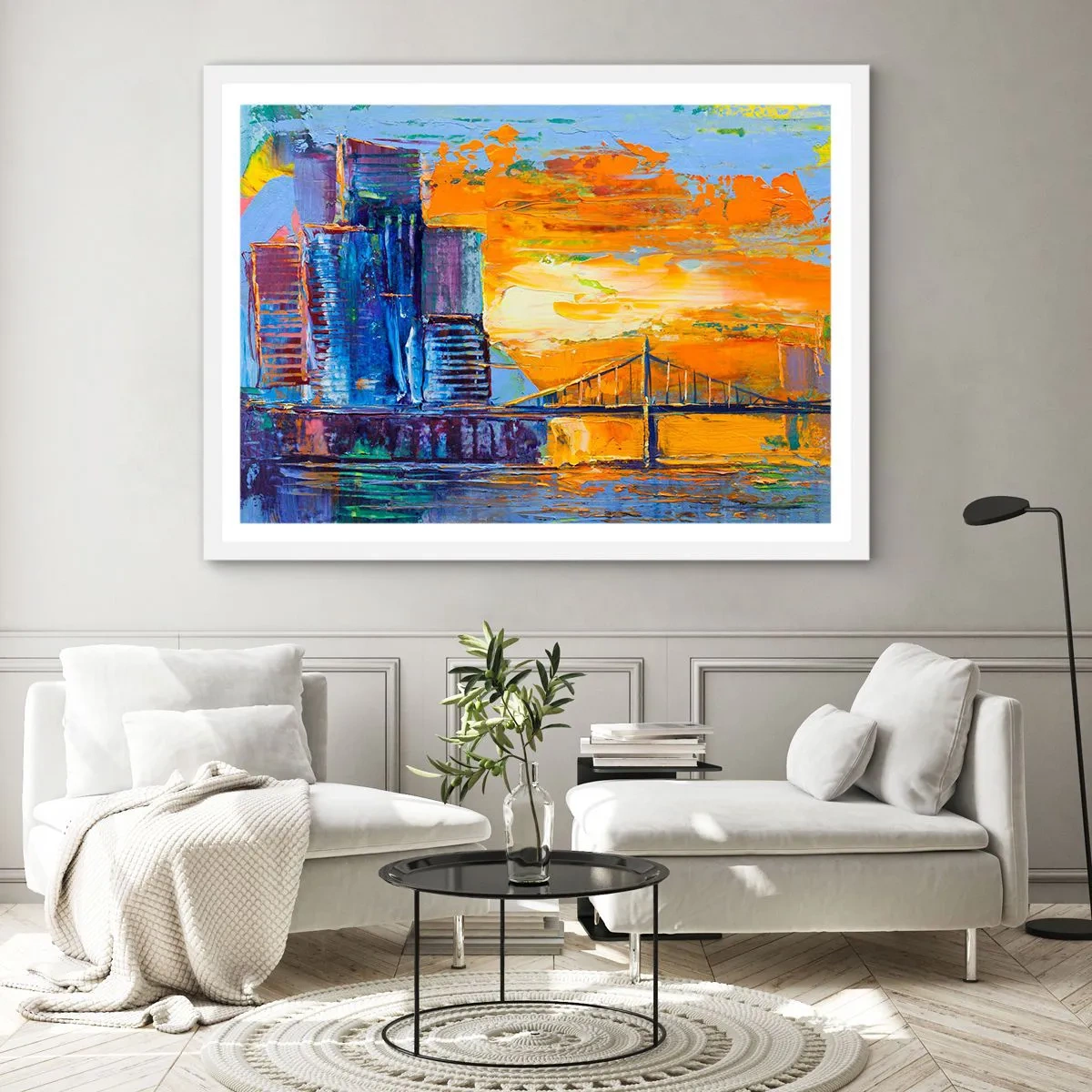 Affiche dans un cadre blanc - Poster - Culture et nature - 50x40 cm