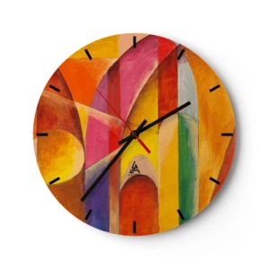 Horloge murale - Pendule murale - Cathédrale du soleil - 40x40 cm