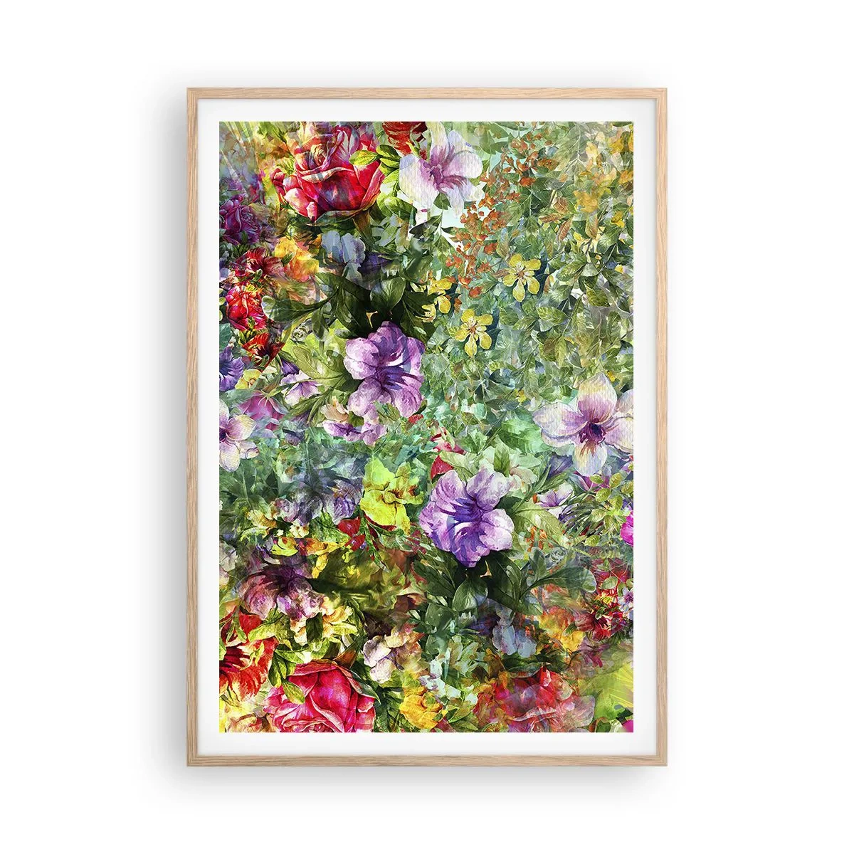 Affiche dans un chêne clair - Poster - En fleurs pour la perdition - 70x100 cm