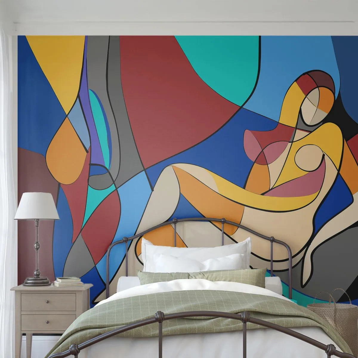 Papier Peint Photo Premium Canvas - Nu cubiste - Cubisme, Moderne, Femme - 250x175 cm