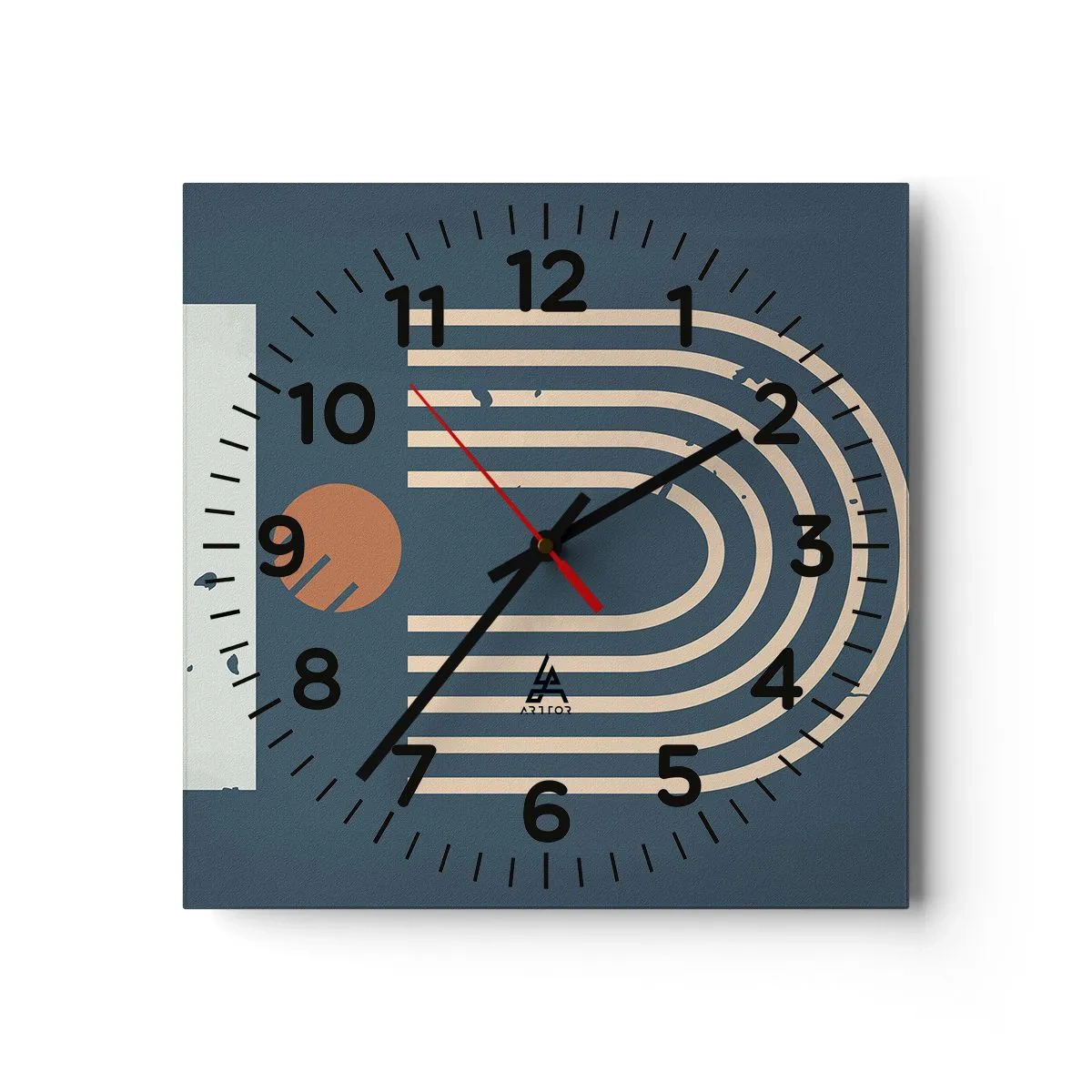 Horloge murale - Pendule murale - Géométrie sur la grenade - 40x40 cm