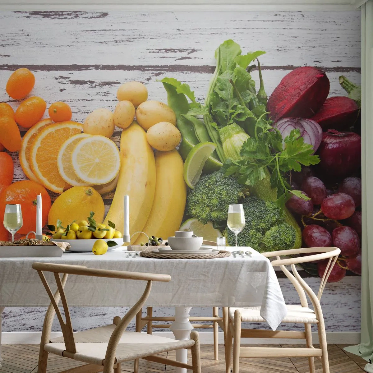 Papier Peint Autocollant Deluxe Sticker - Ce n'est pas suffisant? - La gastronomie, Fruit, Légumes - 250x175 cm