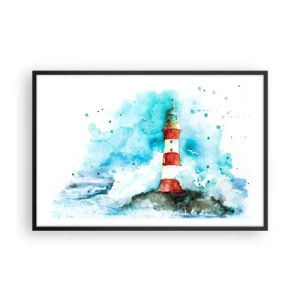 Affiche dans un cadre noir - Poster - Unité des éléments - 91x61 cm