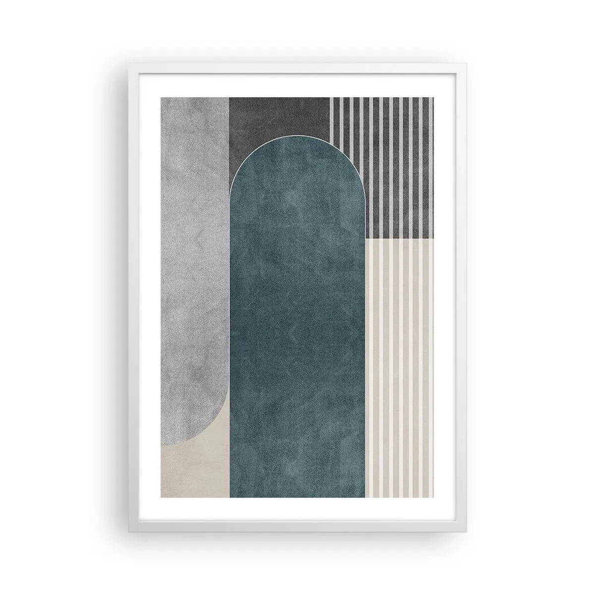 Affiche dans un cadre blanc - Poster - Composition de niveaux - 50x70 cm