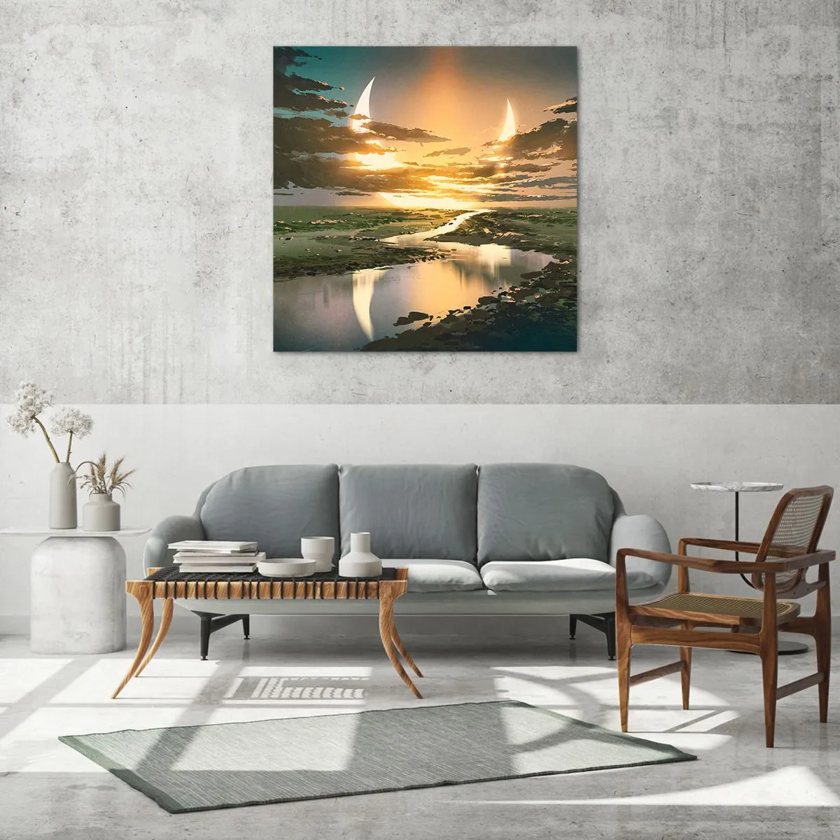 Impression sur verre - Image sur verre - Quelque part dans une galaxie lointaine, très lointaine - 60x60 cm