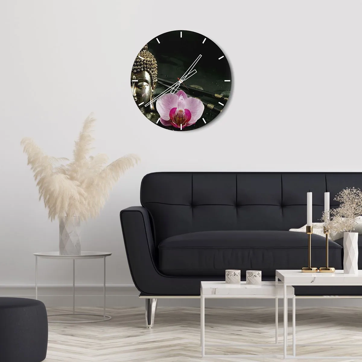 Horloge murale - Pendule murale - Harmonie de la sagesse et de la beauté - 40x40 cm