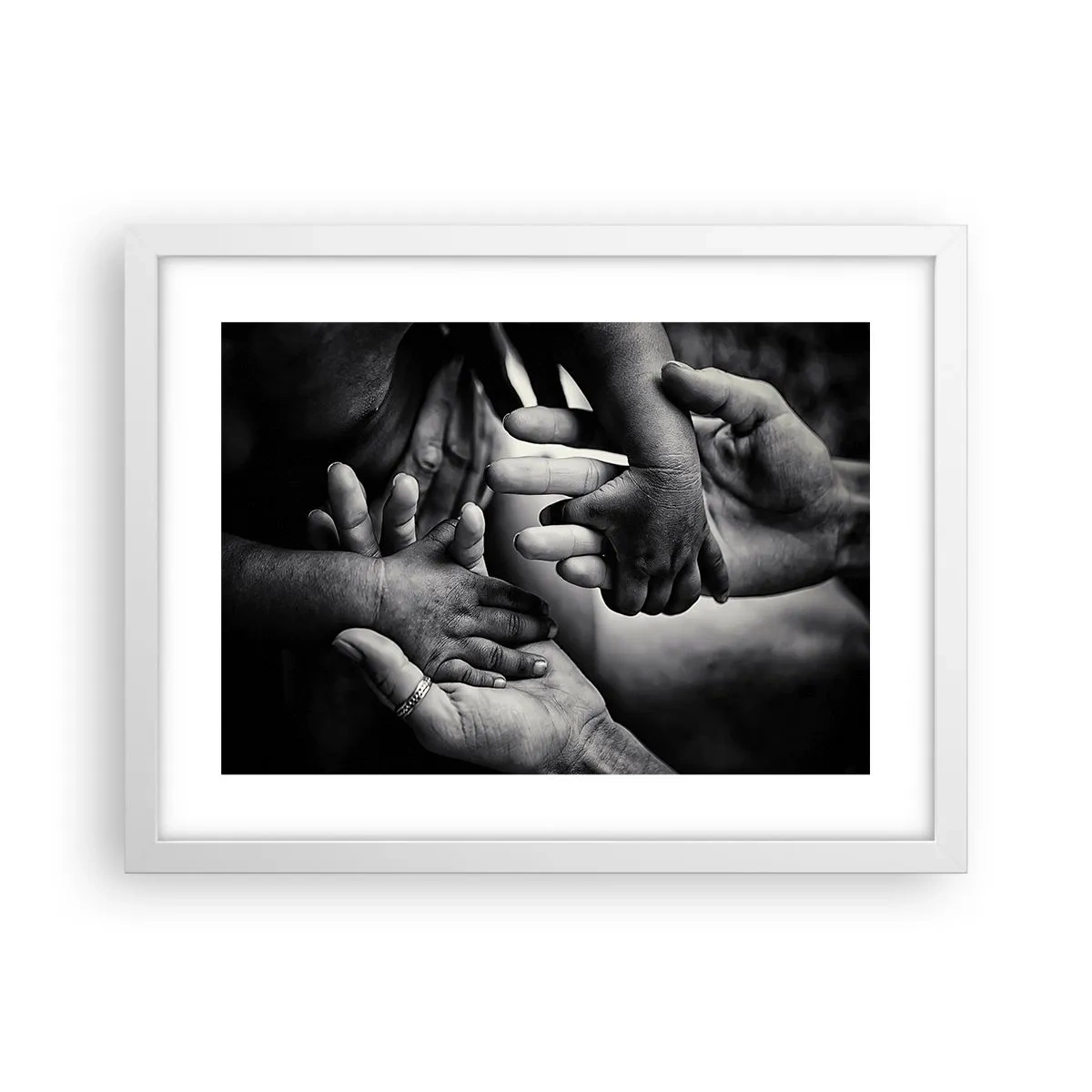 Affiche dans un cadre blanc - Poster - Être humain - 40x30 cm