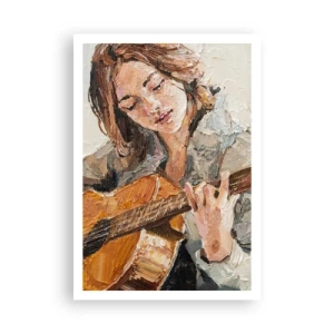 Affiche - Poster - Concerto pour guitare et coeur de fille - 70x100 cm