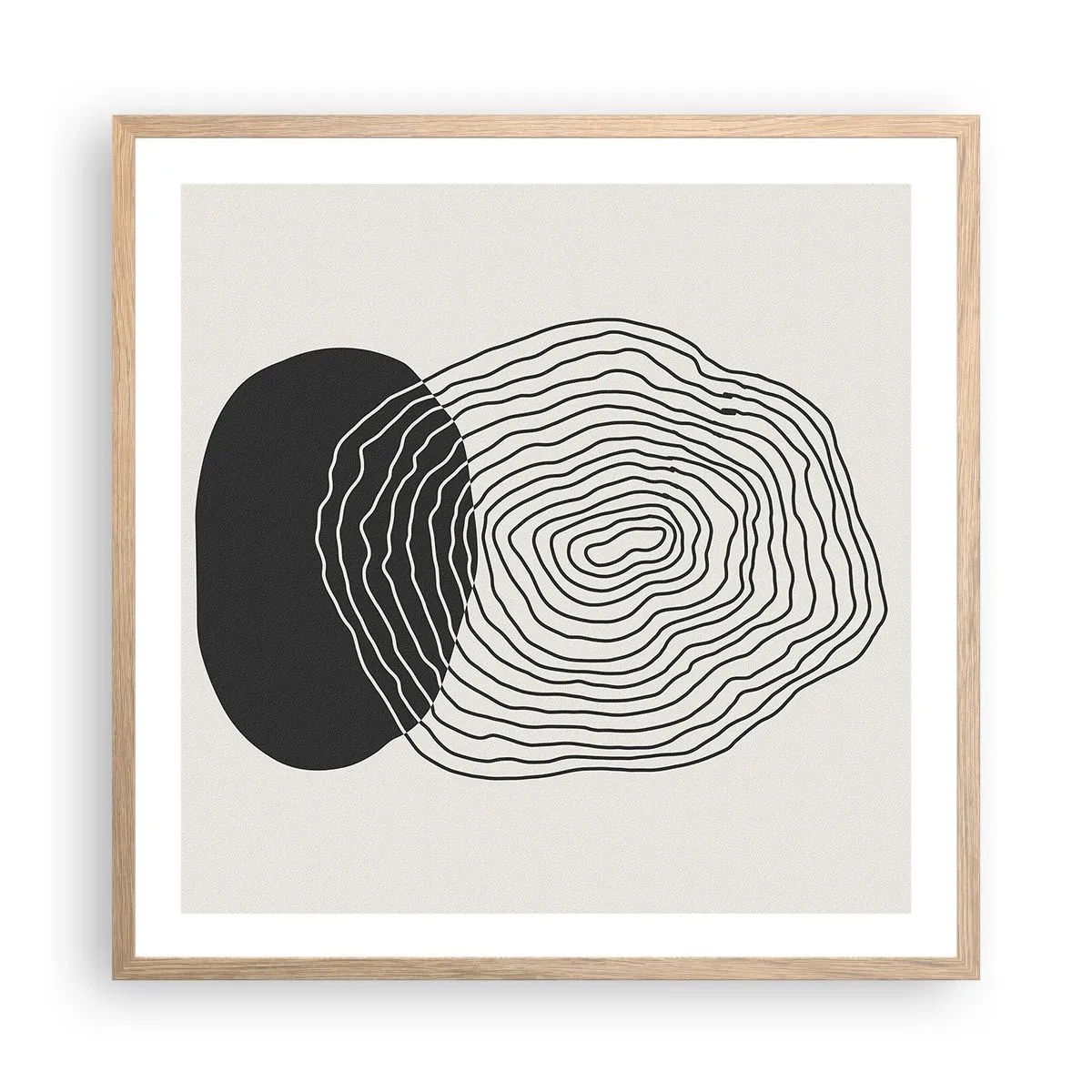 Affiche dans un chêne clair - Poster - Durabilité et oscillation - 60x60 cm