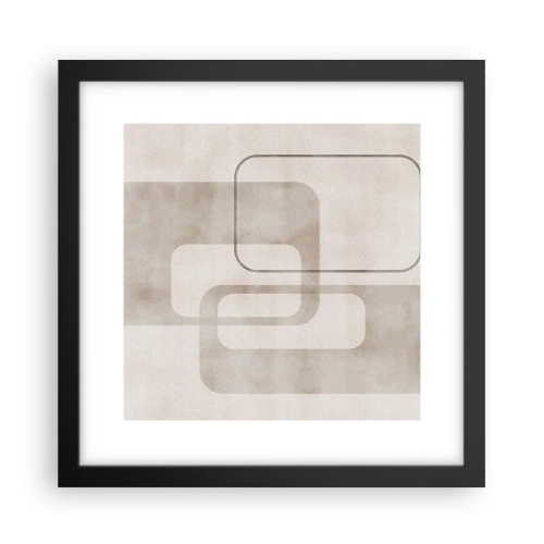 Affiche dans un cadre noir - Poster - Fugue géométrique - 30x30 cm