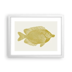 Affiche dans un cadre blanc - Poster - Du poisson et c'est tout - 40x30 cm