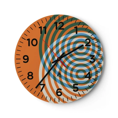 Horloge murale - Pendule murale - Variation circulaire abstraite - 30x30 cm