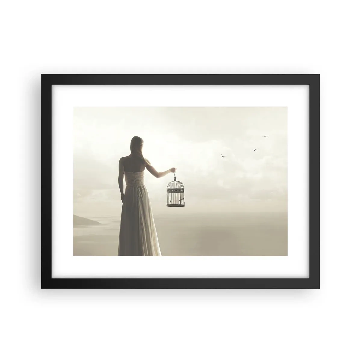 Affiche dans un cadre noir - Poster - Soi libre - 40x30 cm