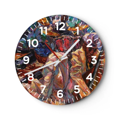 Horloge murale - Pendule murale - Dans le même tempo - 40x40 cm