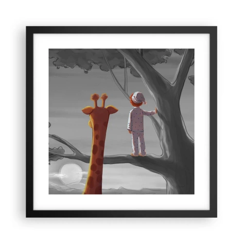 Affiche dans un cadre noir - Poster - Cela arrive vraiment - 40x40 cm